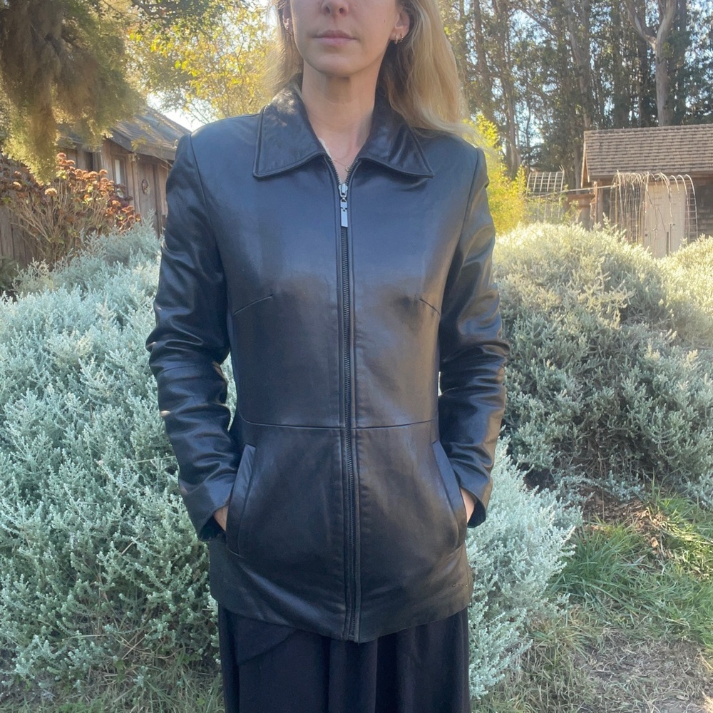 Black Leather Jacket - Jones New York